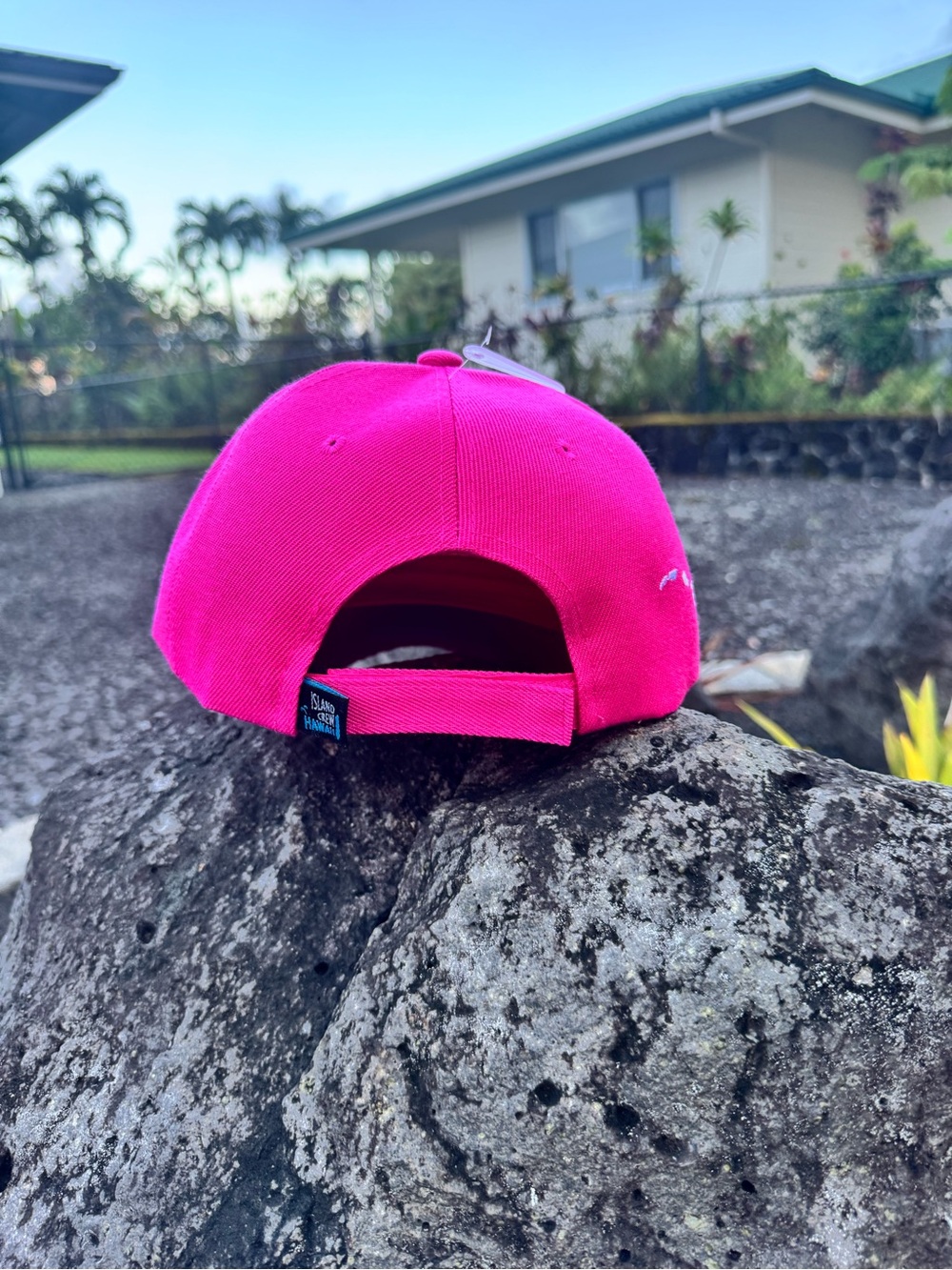 Island Crew Hawaii Aloha Pink Hat Adjustable Velcro Back Hawaii Islands Embroide - Picture 10 of 11